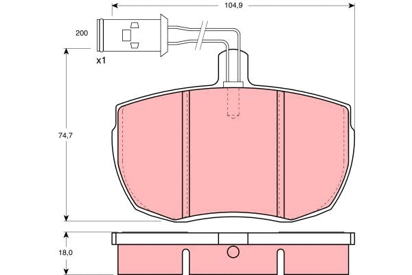 Brake Pad Set, disc brake (GDB789)