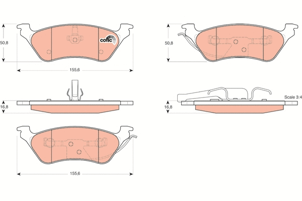 Brake Pad Set, disc brake (GDB4130)