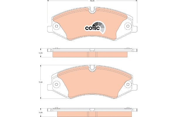 Brake Pad Set, disc brake (GDB1825)