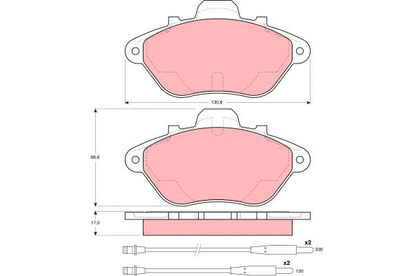 Brake Pad Set, disc brake (GDB984)