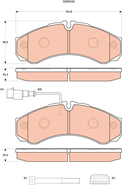 Brake Pad Set, disc brake (GDB3440)