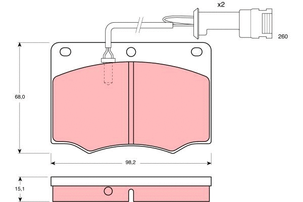 Brake Pad Set, disc brake (GDB691)