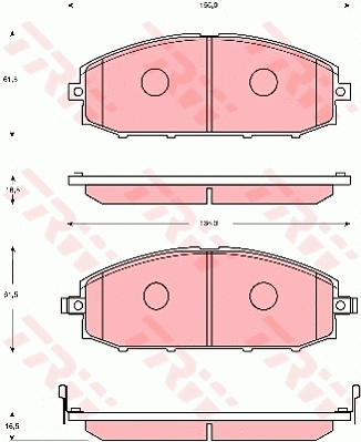 Brake Pad Set, disc brake (GDB7237)