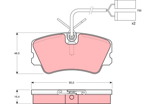 Brake Pad Set, disc brake (GDB900)