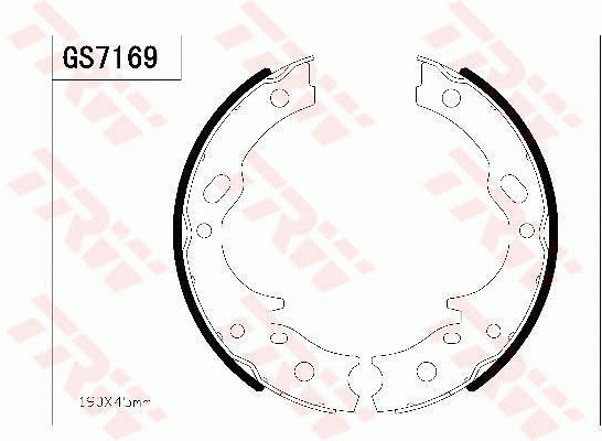 Brake Shoe Set, parking brake (GS7169)