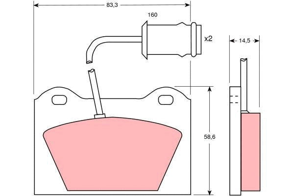 Brake Pad Set, disc brake (GDB253)