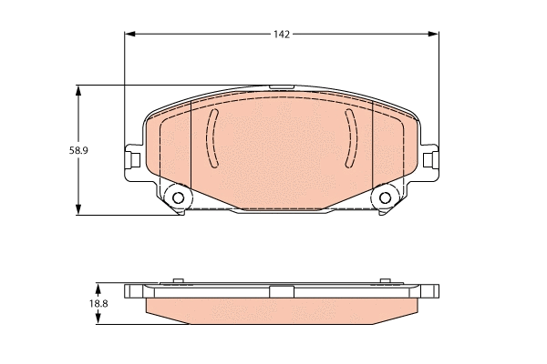 Brake Pad Set, disc brake (GDB2268)