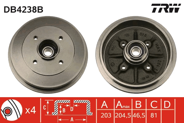 Brake Drum (DB4238B)