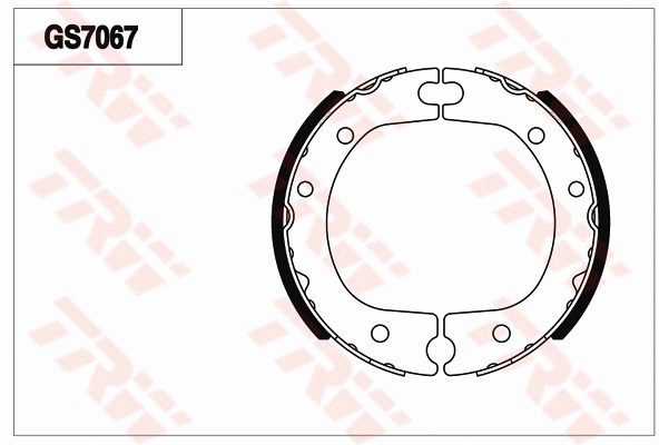 Brake Shoe Set, parking brake (GS7067)