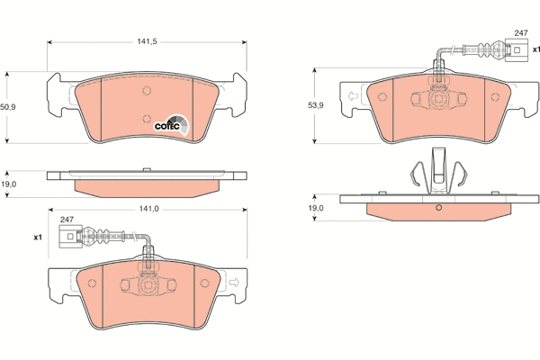Brake Pad Set, disc brake (GDB1672)