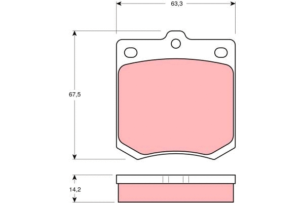 Brake Pad Set, disc brake (GDB122)