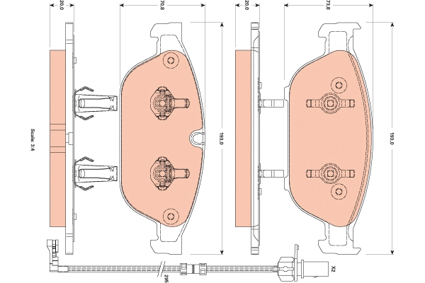Brake Pad Set, disc brake (GDB1883)