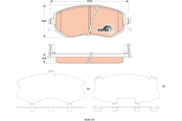 Brake Pad Set, disc brake (GDB3519)