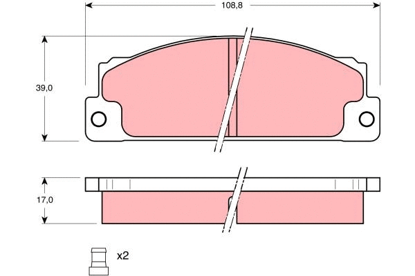Brake Pad Set, disc brake (GDB296)