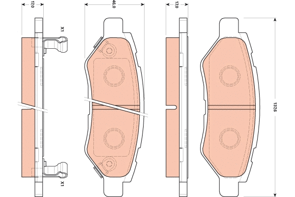 Brake Pad Set, disc brake (GDB4602)