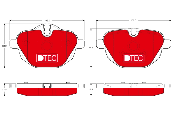Brake Pad Set, disc brake (GDB1840DTE)