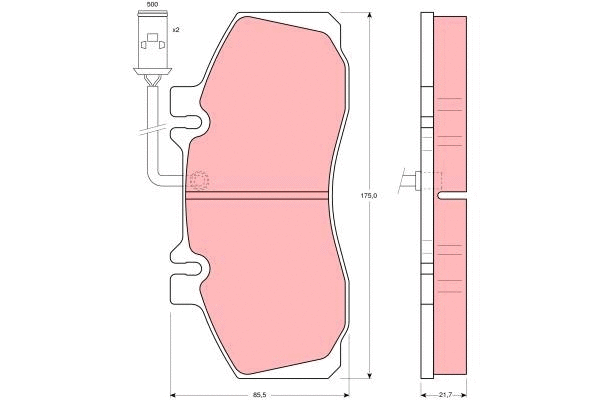 Brake Pad Set, disc brake (GDB842)