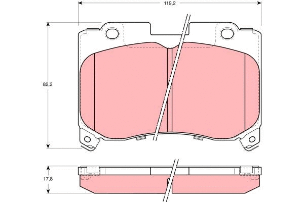 Brake Pad Set, disc brake (GDB3106)
