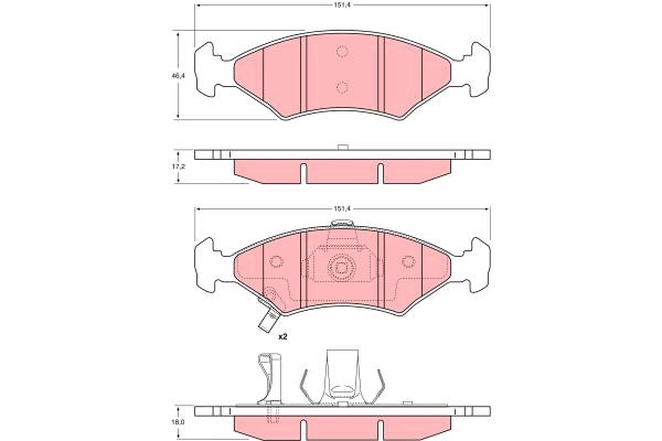 Brake Pad Set, disc brake (GDB3224AT)