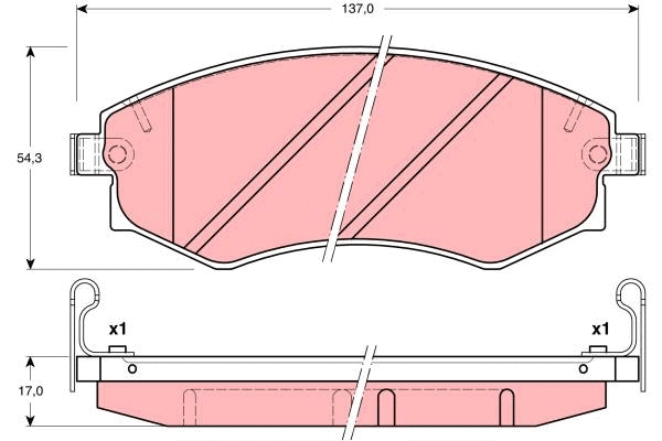 Brake Pad Set, disc brake (GDB3169)