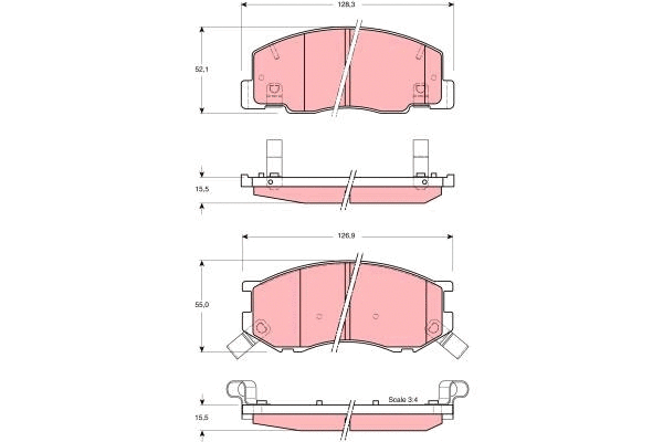 Brake Pad Set, disc brake (GDB3157)