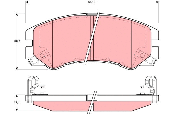 Brake Pad Set, disc brake (GDB3162)