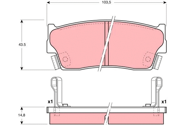 Brake Pad Set, disc brake (GDB3183)