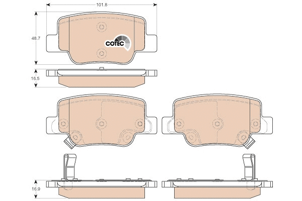 Brake Pad Set, disc brake (GDB3547)