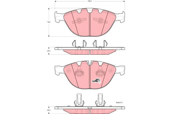 Brake Pad Set, disc brake (GDB1558)
