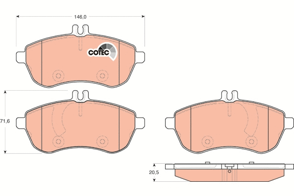 Brake Pad Set, disc brake (GDB1736)