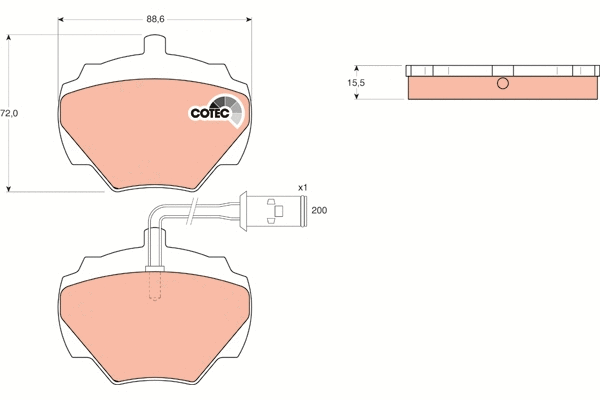 Brake Pad Set, disc brake (GDB976)