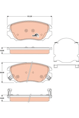 Brake Pad Set, disc brake (GDB1782)