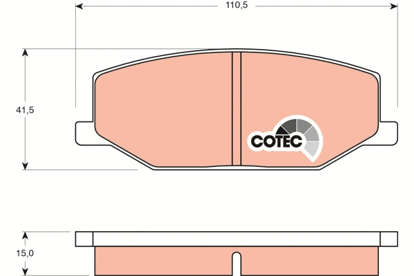 Brake Pad Set, disc brake (GDB383)
