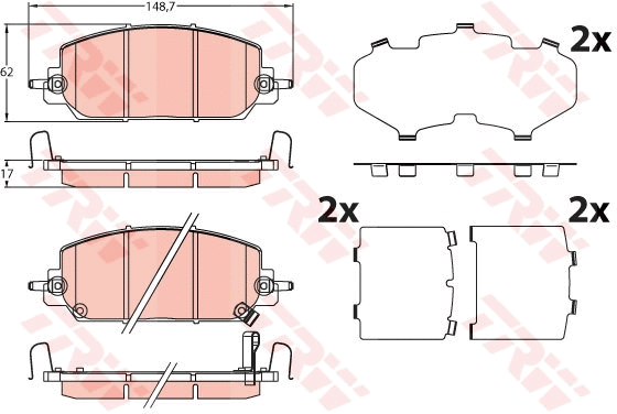 Brake Pad Set, disc brake (GDB2244)