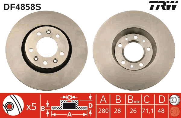 Brake Disc (DF4858S)