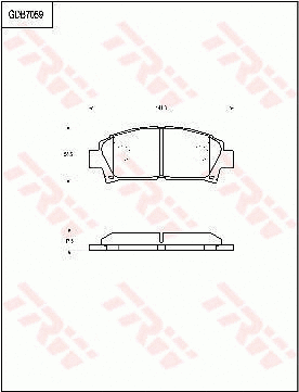 Brake Pad Set, disc brake (GDB7059)