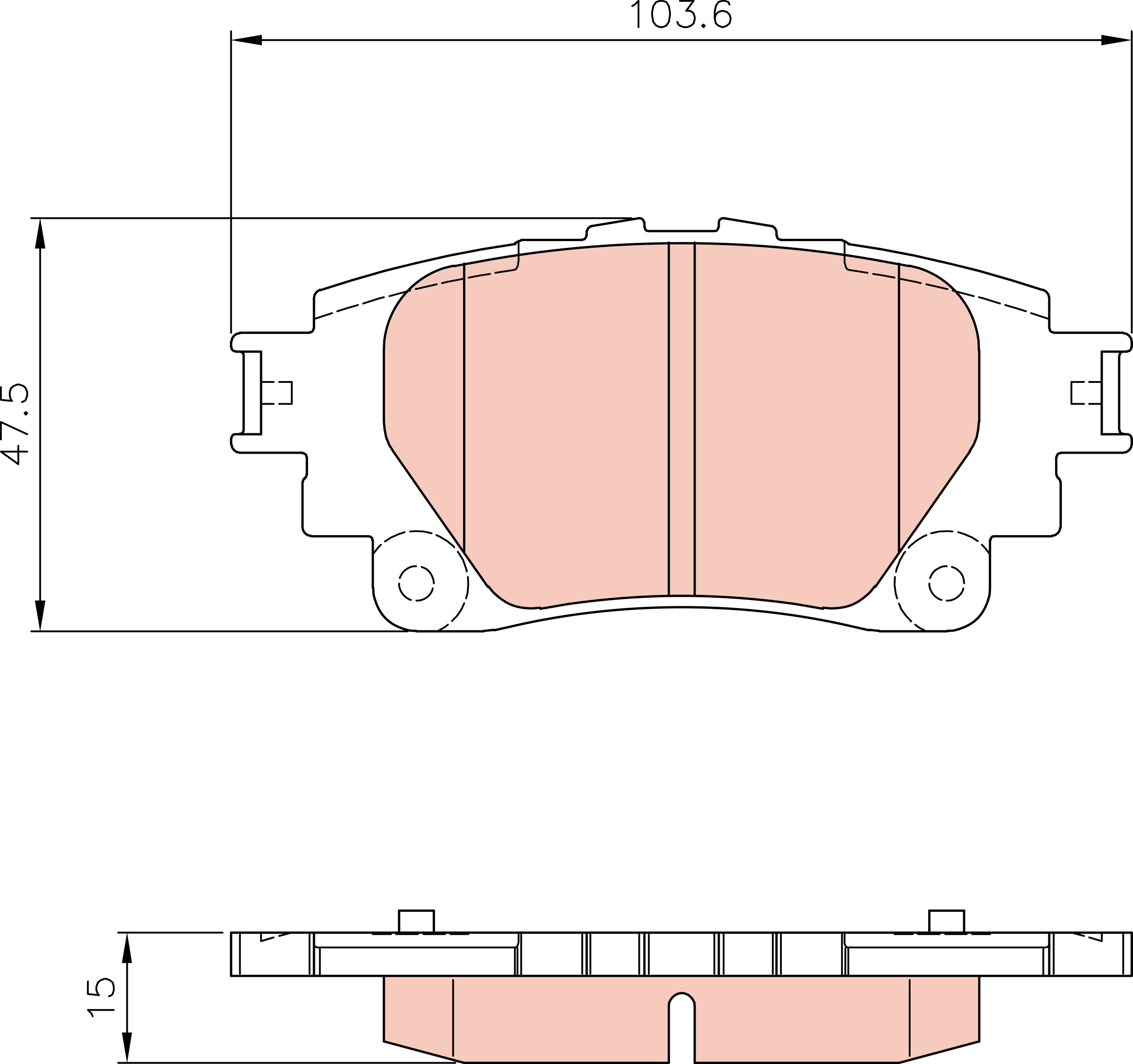 Brake Pad Set, disc brake (GDB8303AT)