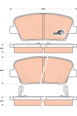 Brake Pad Set, disc brake (GDB3499AT)