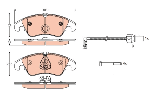Brake Pad Set, disc brake (GDB1768)