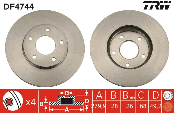 Brake Disc (DF4744)