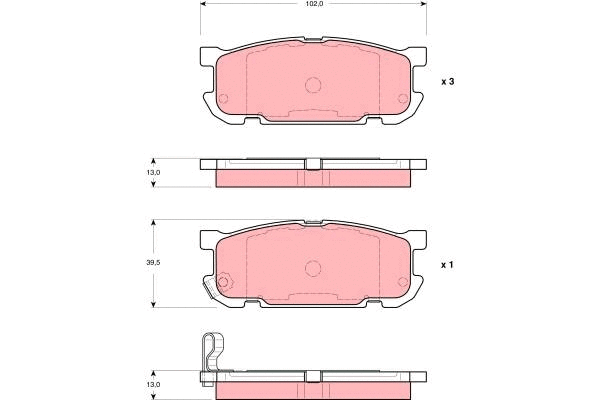 Brake Pad Set, disc brake (GDB3303)