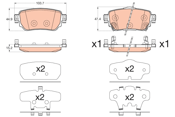 Brake Pad Set, disc brake (GDB3617)