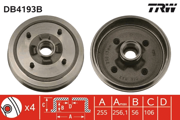 Brake Drum (DB4193B)
