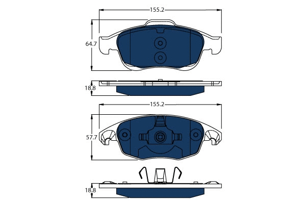 Brake Pad Set, disc brake (GDB1690BTE)
