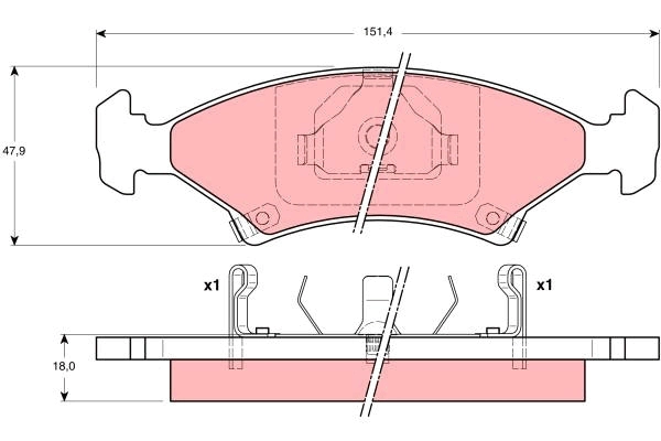 Brake Pad Set, disc brake (GDB3096DT)