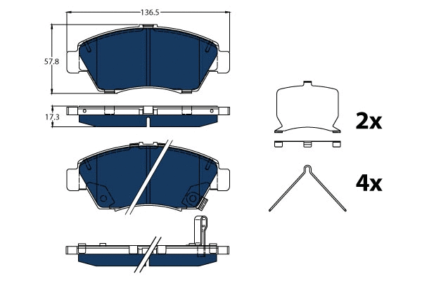 Brake Pad Set, disc brake (GDB3478BTE)