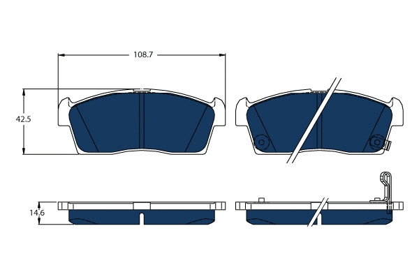 Brake Pad Set, disc brake (GDB1940BTE)