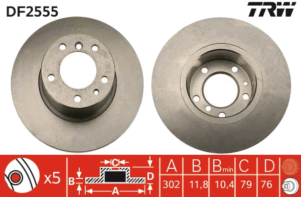Brake Disc (DF2555)