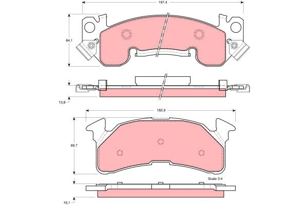 Brake Pad Set, disc brake (GDB4026)