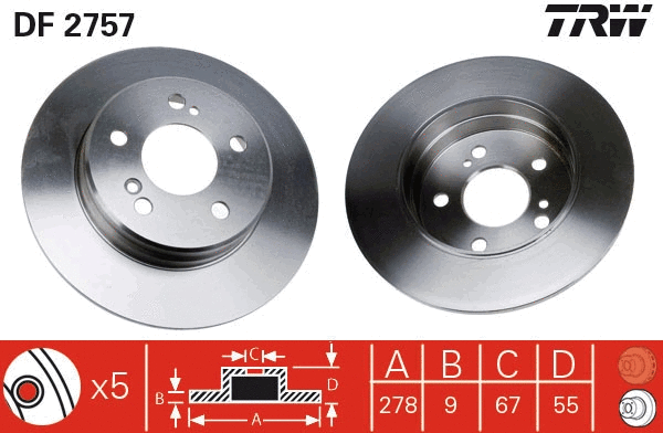 Brake Disc (DF2757)